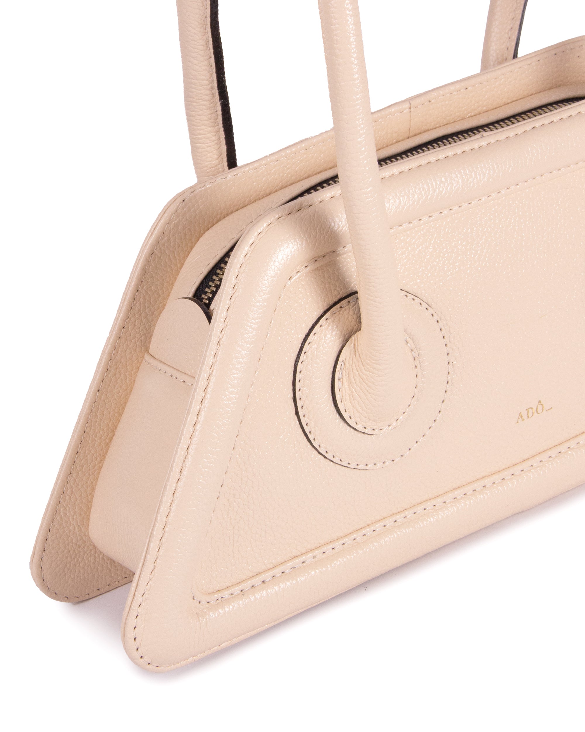 Bolsa Spaghetti Couro Adô Cor Creme Brulee