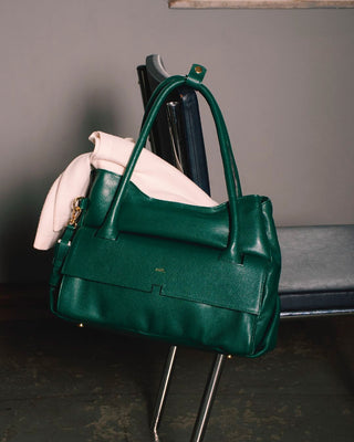 Bolsa Collab Amanda Média Couro Adô Cor Verde Noturno