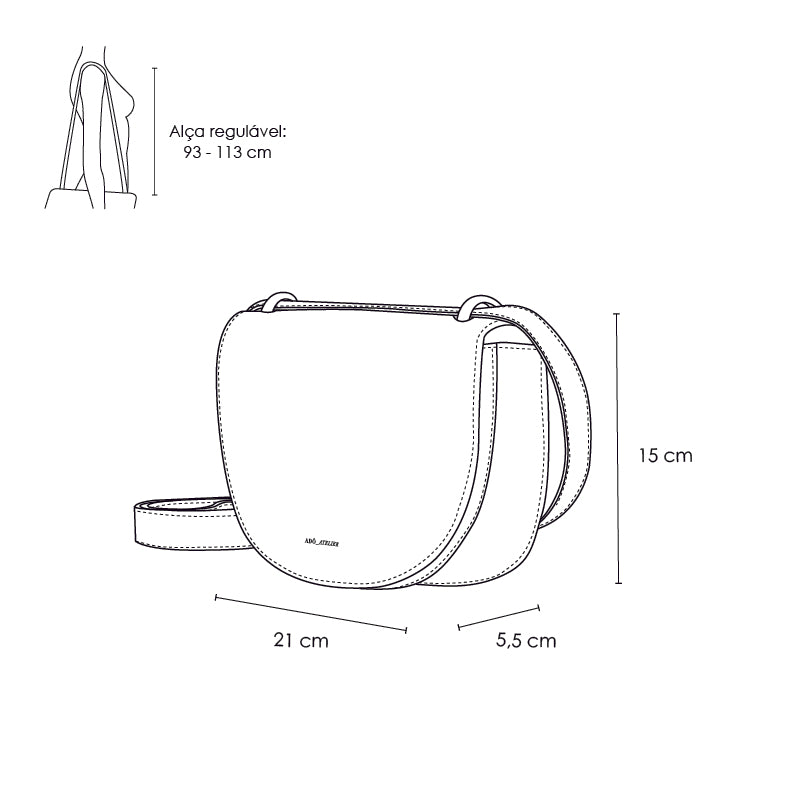 Bolsa Oli Pequena Couro Adô Cor Cinza Fendi