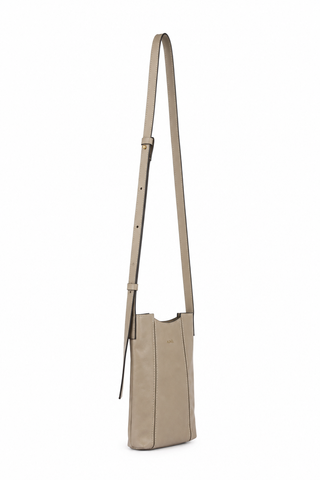 Bolsa Porta Celular Couro Adô Cor Bege Aveia