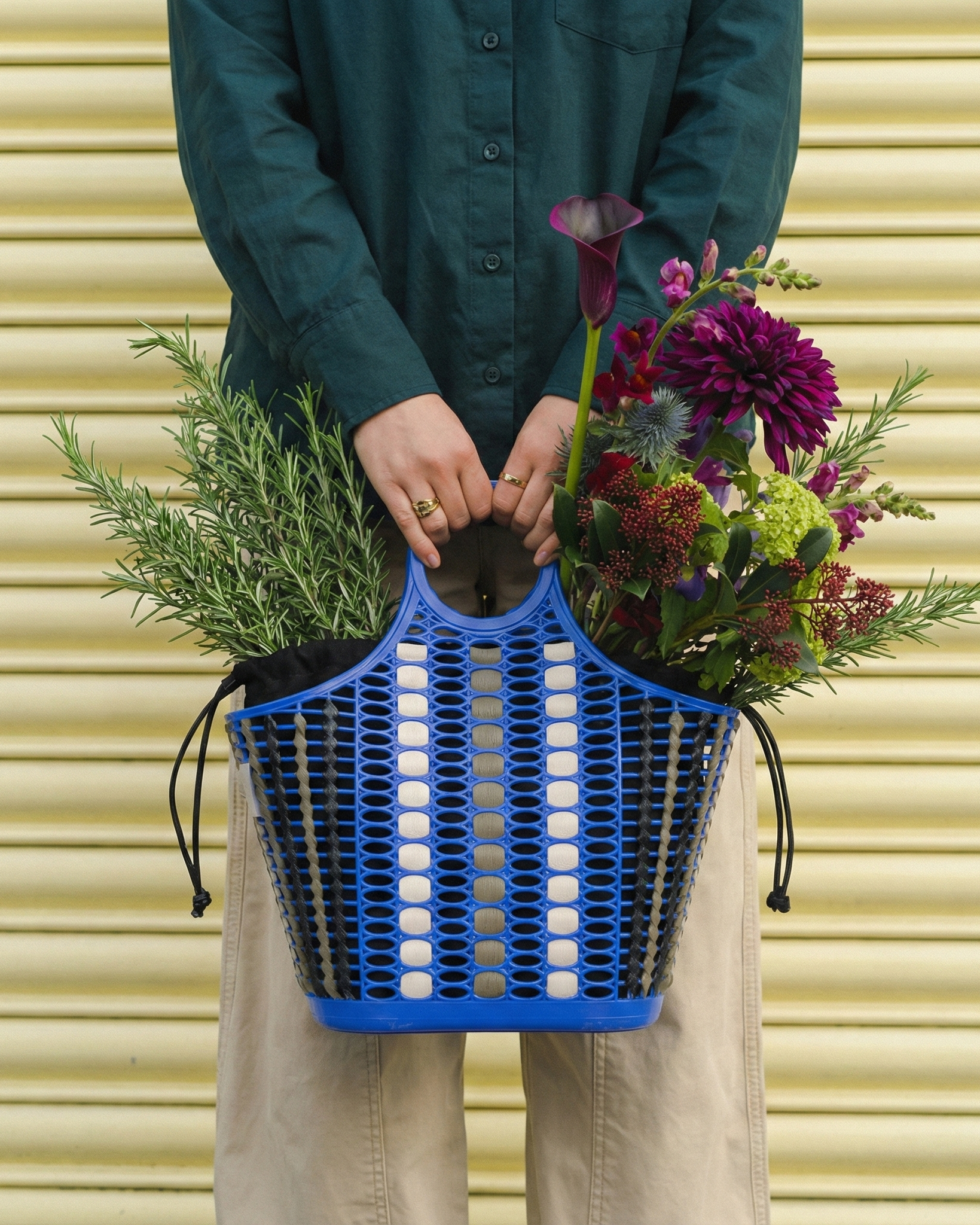 Bolsa Trama Collab Made in Beaga Adô  Cor Azul Bic