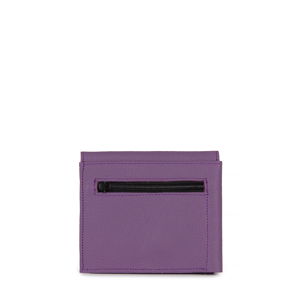 CARTEIRA BULL COURO ADÔ COR VIOLETA
