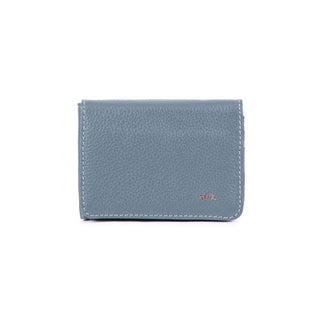 Carteira Mini Bull Couro Adô Cor Azul Glacial