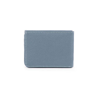 Carteira Mini Bull Couro Adô Cor Azul Glacial