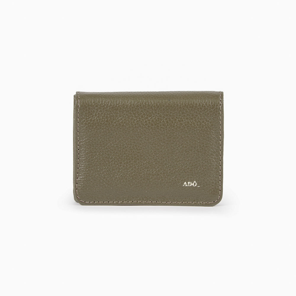 Carteira Mini Bull Couro Adô Cor Cinza Fendi