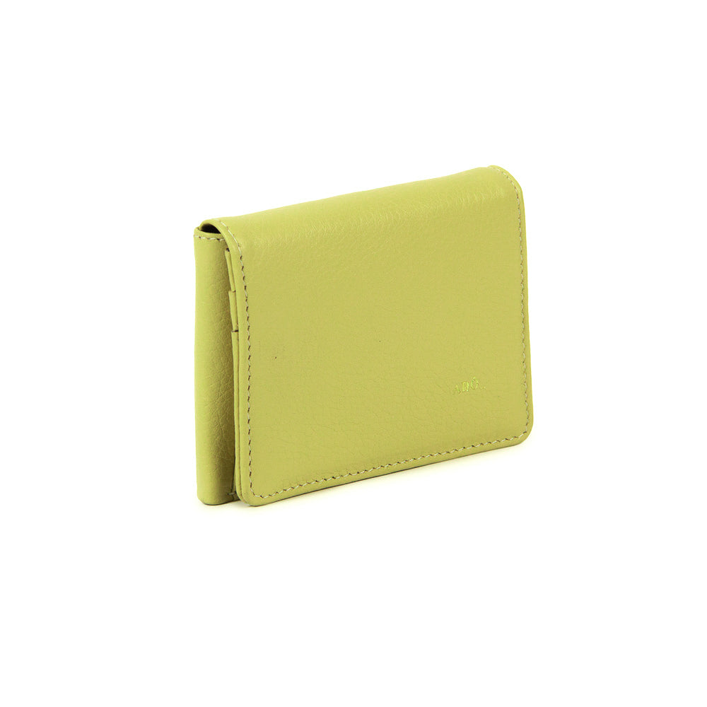 Carteira Mini Bull Couro Adô Cor Verde Pistache