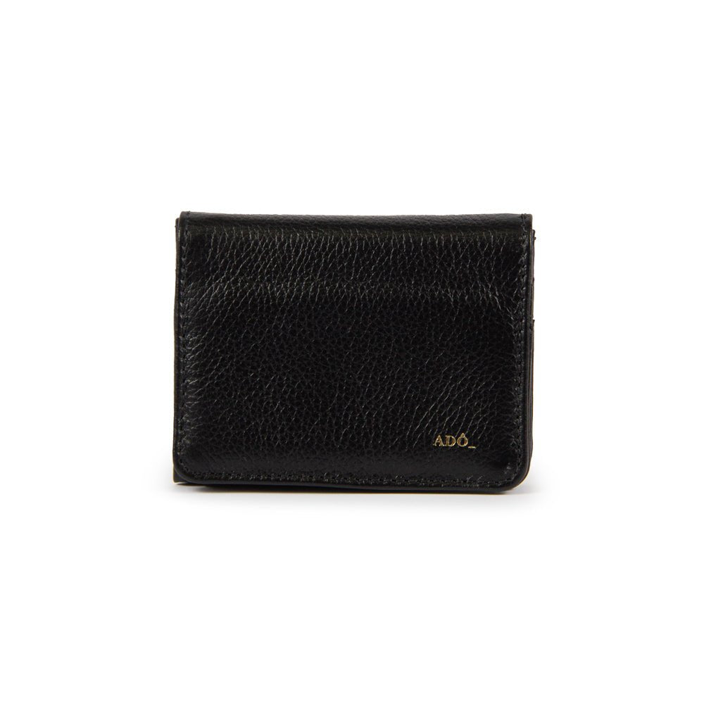 Ado Mini Carteira Mini Bull Couro Adô Cor Preto – ADÔ