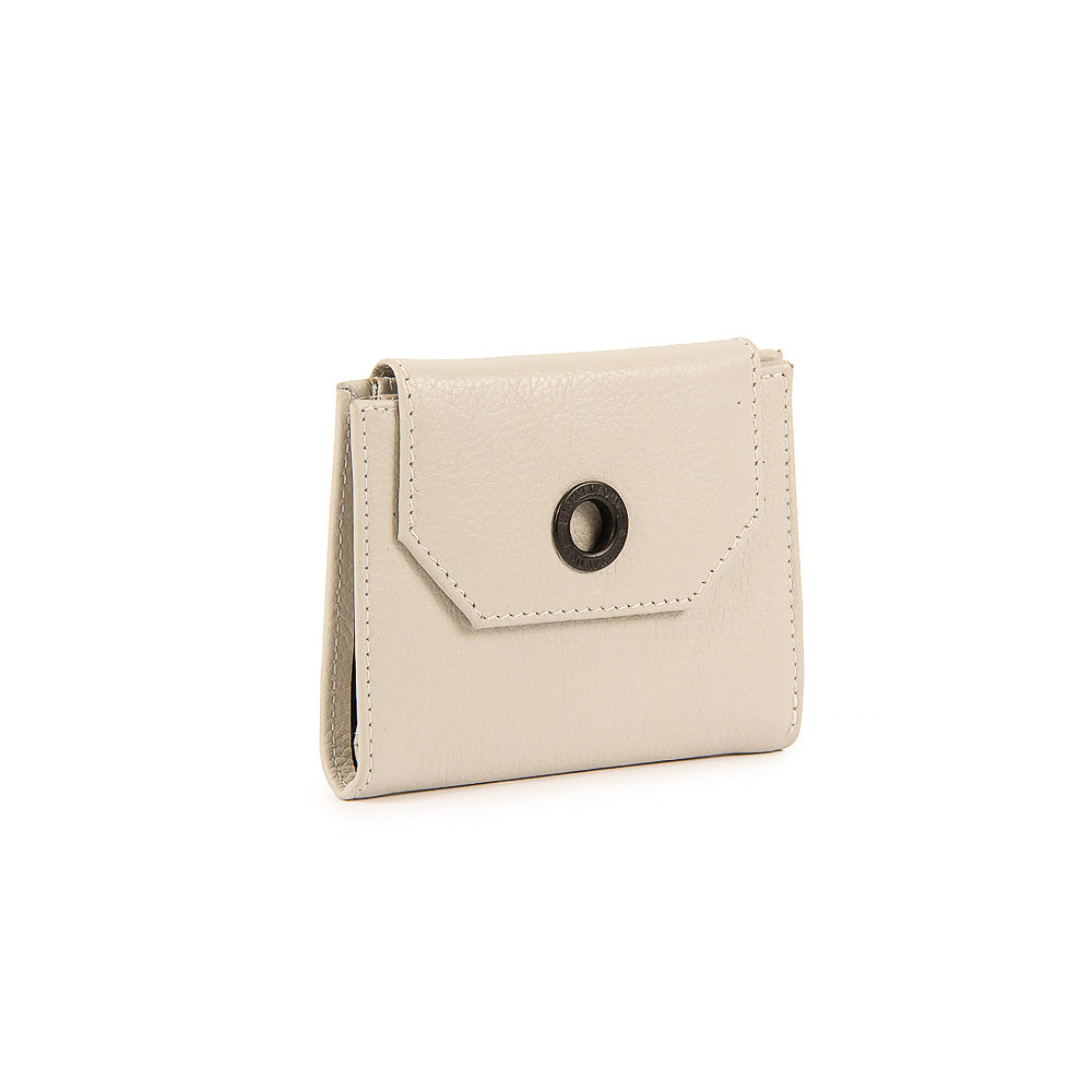 Carteira Mka P Couro Adô Cor Creme Brulee