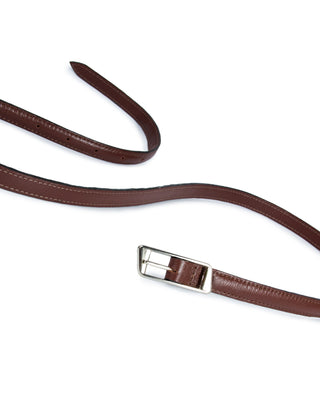 Cinto Essencial Slim Couro Adô Cor Marrom Cacau