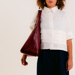 Bolsa Coton Couro Adô Cor Framboesa