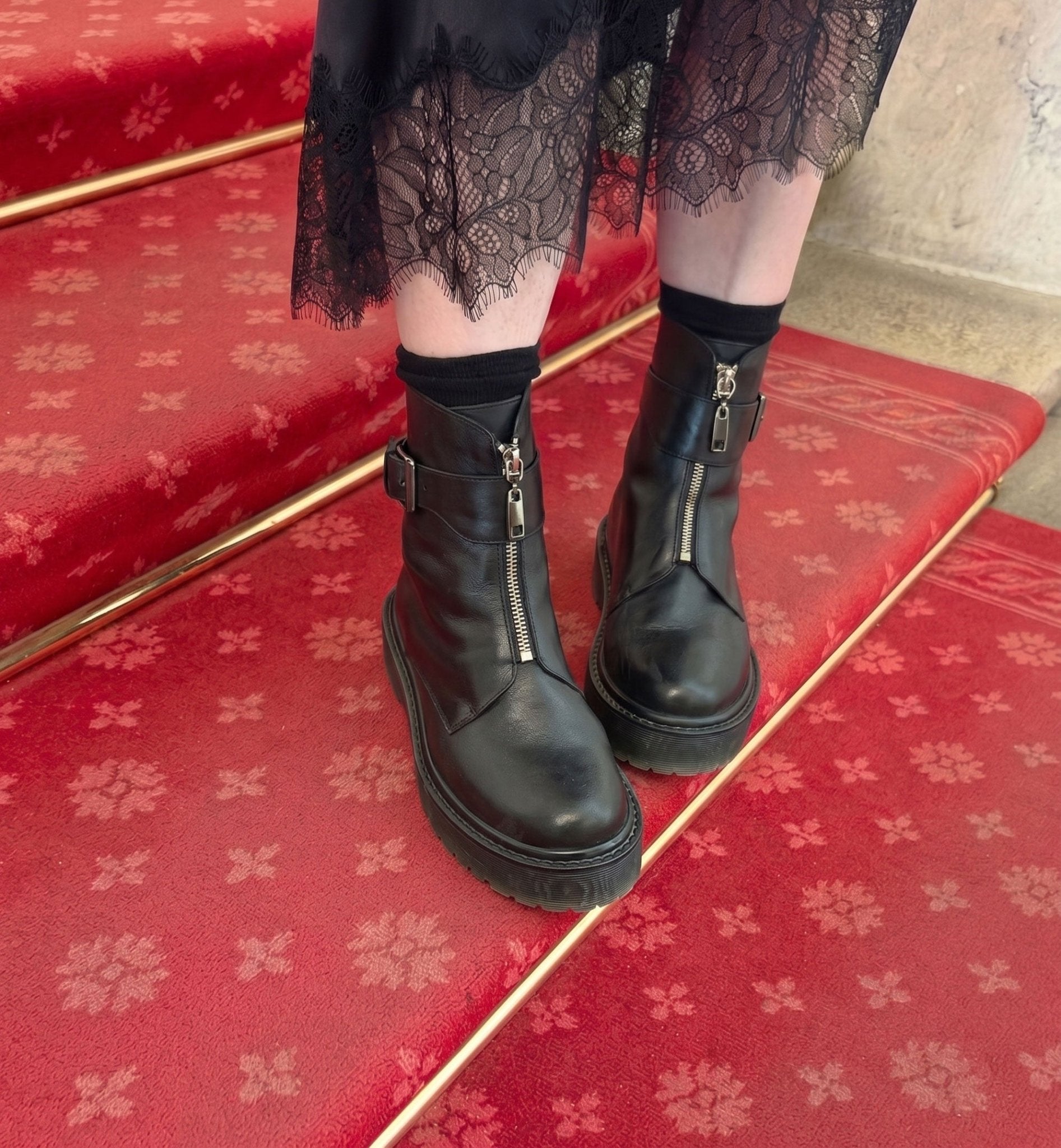 Bota Coturno Collab Lu Ferreira Couro Adô Cor Preto - ADÔ