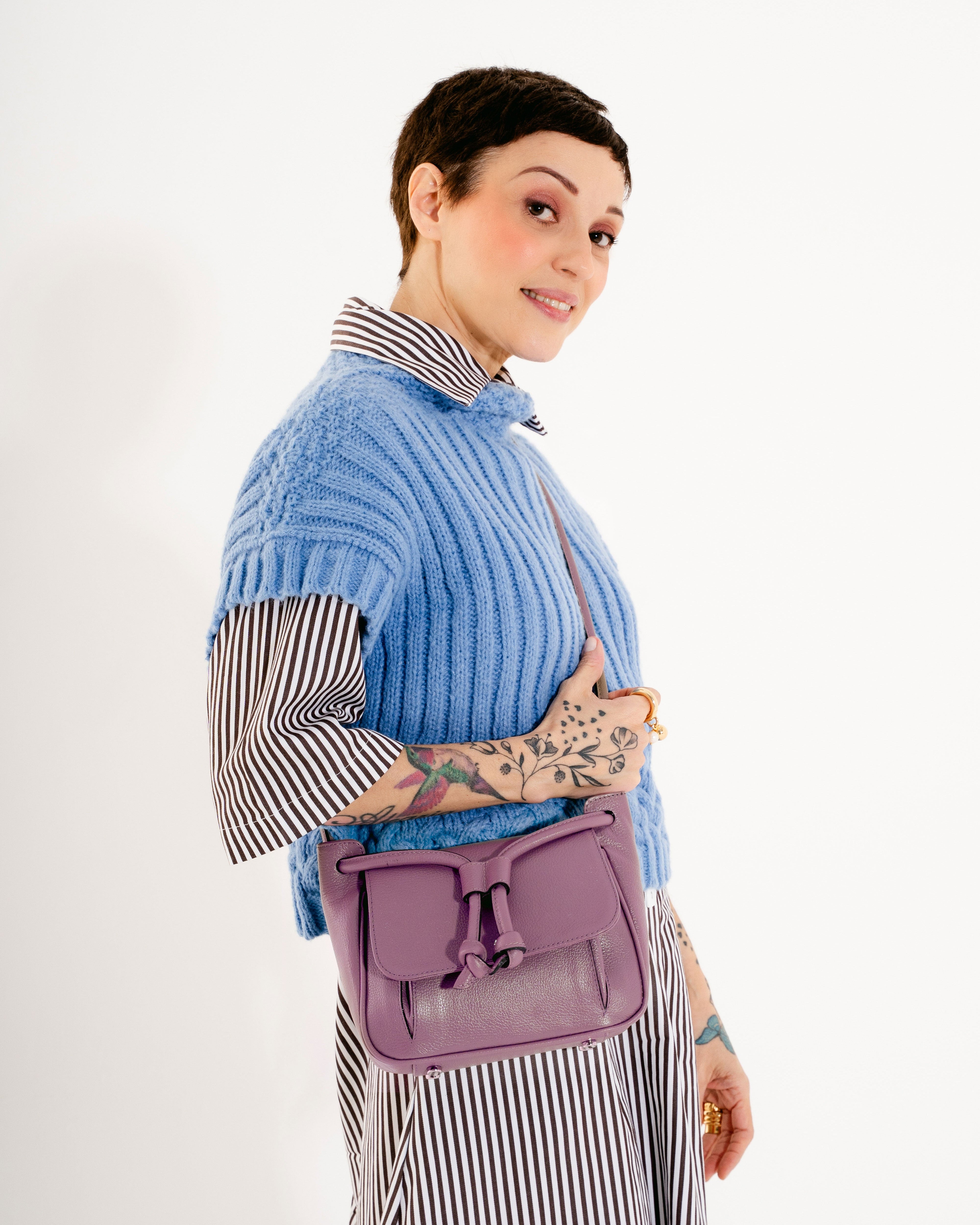 BOLSA COLLAB CRIS P COR ROSA MAUVE