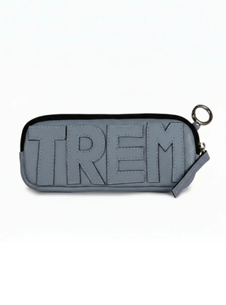 Estojo Trem Collab Made in Beaga Couro Adô  Cor Azul Glacial