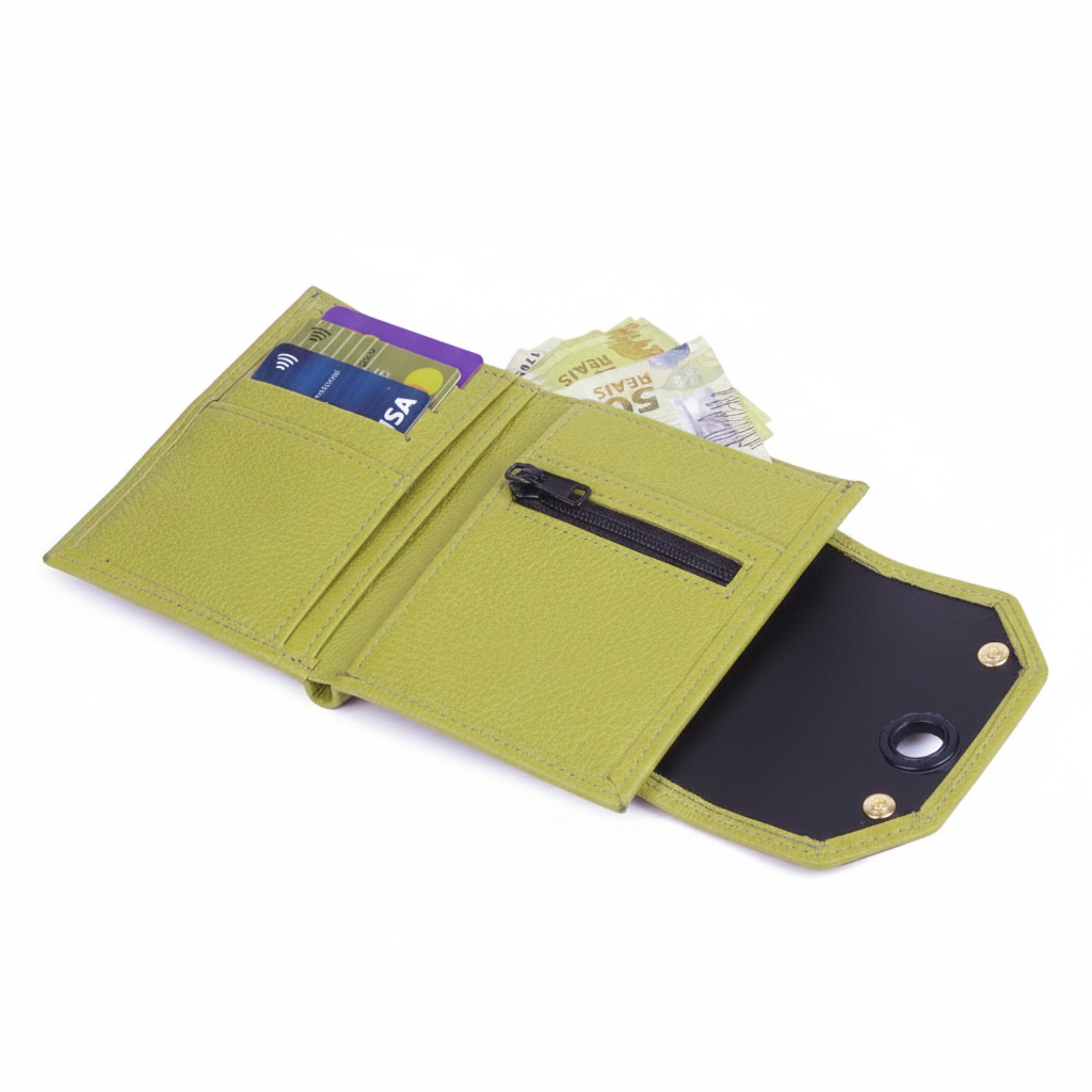 CARTEIRA MKA P COR VERDE PISTACHE