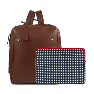 KIT MOCHILA BLOCK MARROM CACAU + CASE NOTEBOOK 15.6"