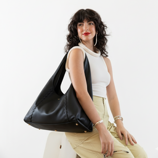 Bolsa Coton Couro Adô Cor Preto