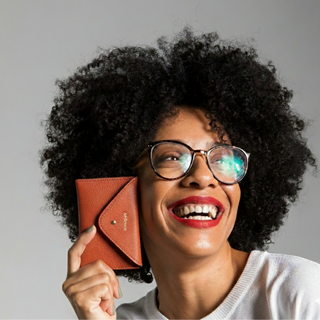 Porta Cartao Envelope Couro Adô Cor Marrom Scotch