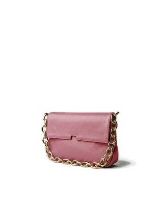 Bolsa Clutch Mandi Collab Amanda Couro Adô Cor Rosa Mauve
