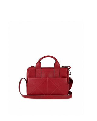 Bolsa Mka Pequena Couro Adô Cor Vermelho Rubi