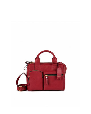 Bolsa Mka Pequena Couro Adô Cor Vermelho Rubi