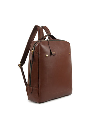 Mochila Block Grande Cor Marrom Cacau