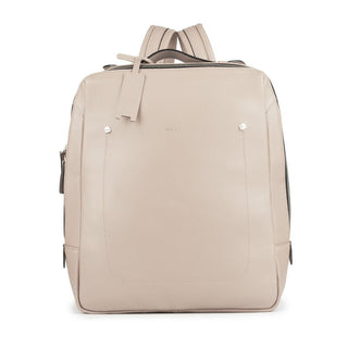 Mochila Block Grande Couro Adô Cor Creme Brulee - ADÔ