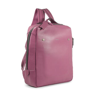 Mochila Block Grande Couro Adô Cor Rosa Mauve