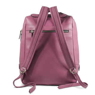 Mochila Block Grande Couro Adô Cor Rosa Mauve