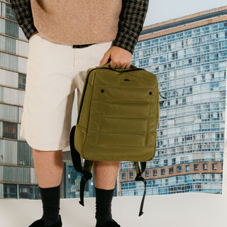 MOCHILA BLOCK NYLON MATTE ADÔ COR VERDE MATTE