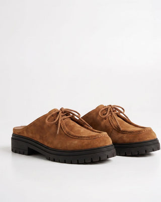 Mule Colette Camurça Adô Cor Marrom Whisky