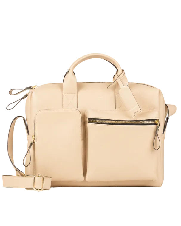 Bolsa Mka Media Couro Adô Cor Creme Brulee