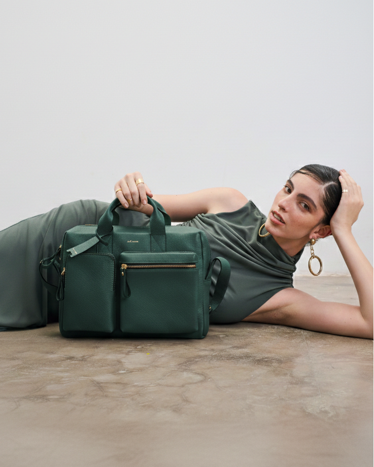 Bolsa Mka Media Couro Adô Cor Verde Neturno