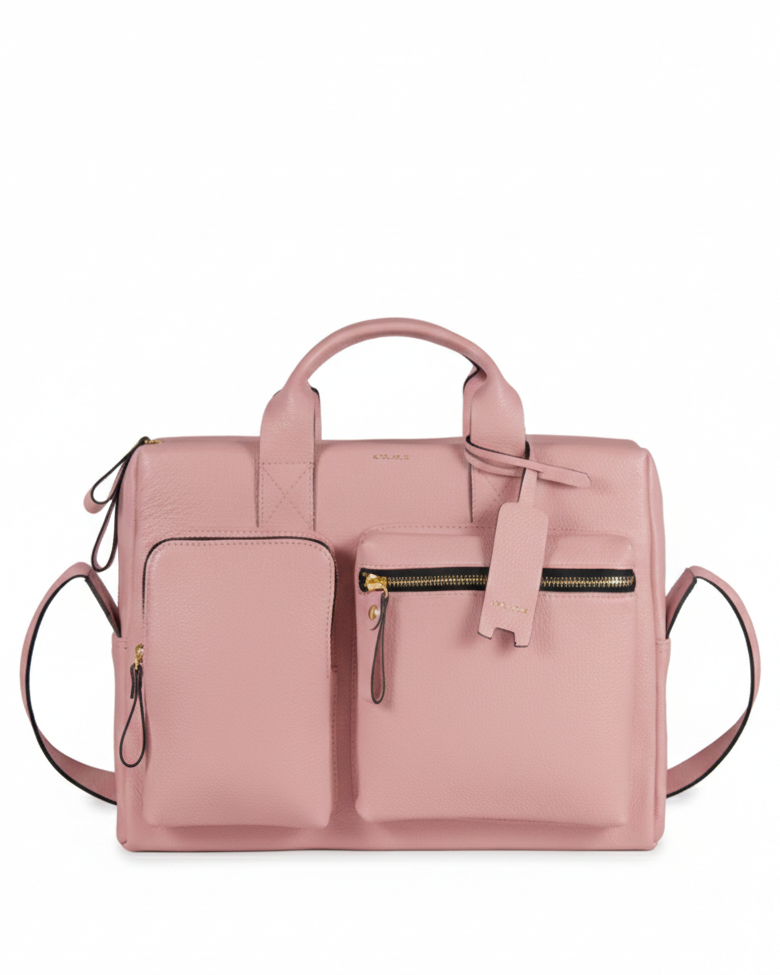 Bolsa Mka Media Couro Adô Cor Rosa Mauve