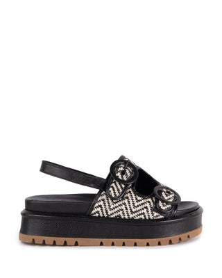 Papete Sheila Adô Couro e  Ráfia Chevron