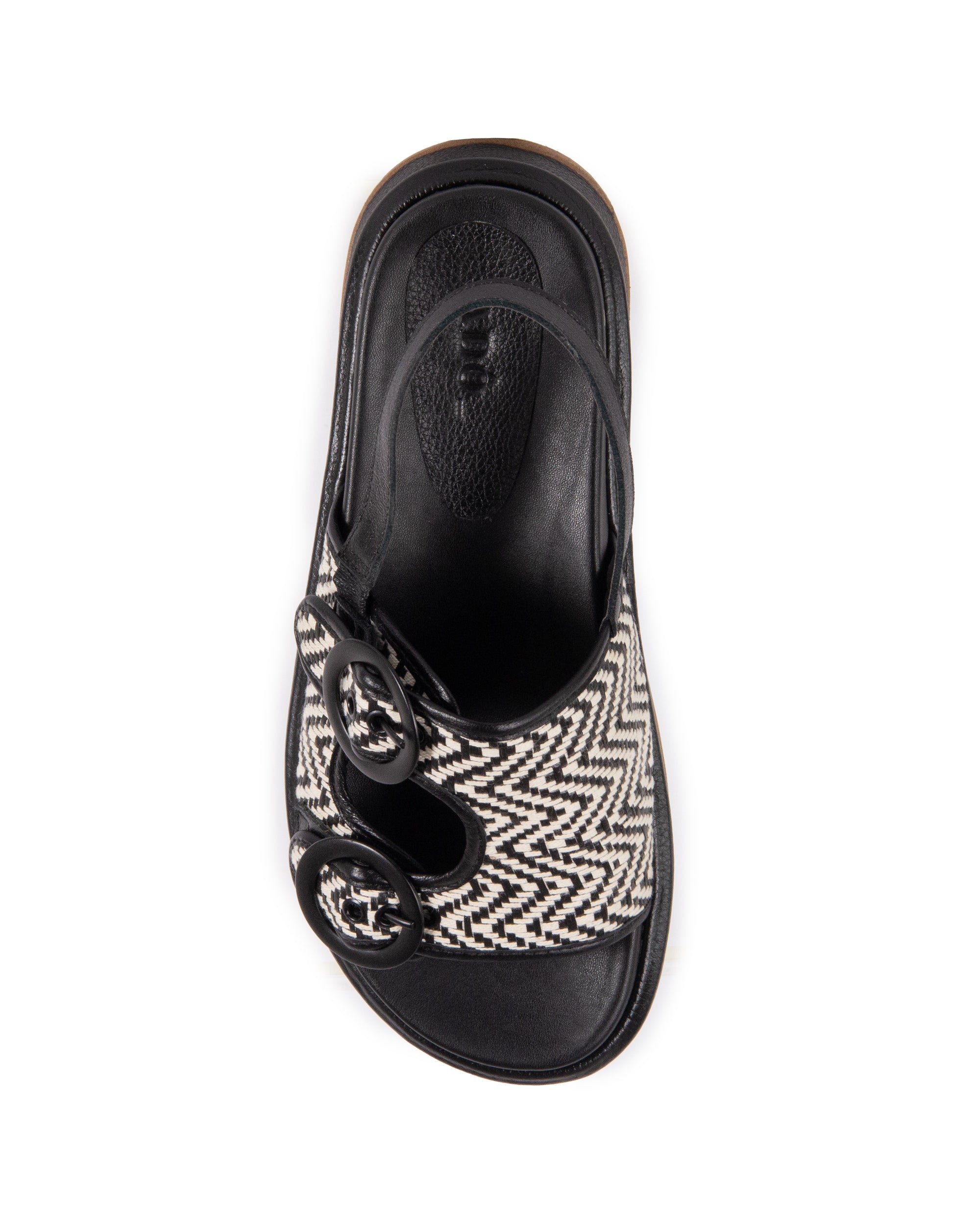 Papete Sheila Adô Couro e  Ráfia Chevron