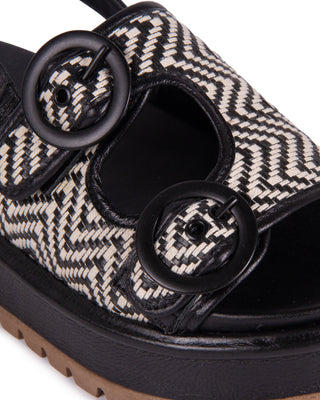 Papete Sheila Adô Couro e  Ráfia Chevron