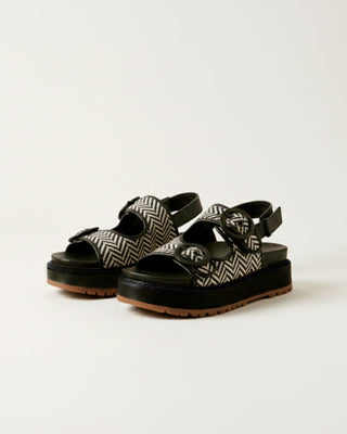 Papete Sheila Adô Couro e  Ráfia Chevron