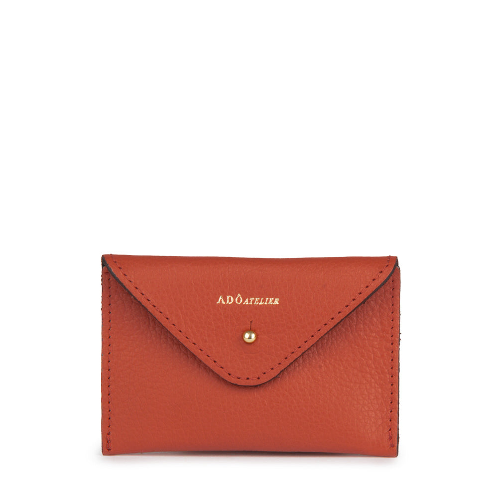 Porta Cartao Envelope Couro Adô Cor Marrom Scotch