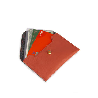 Porta Cartao Envelope Couro Adô Cor Marrom Scotch