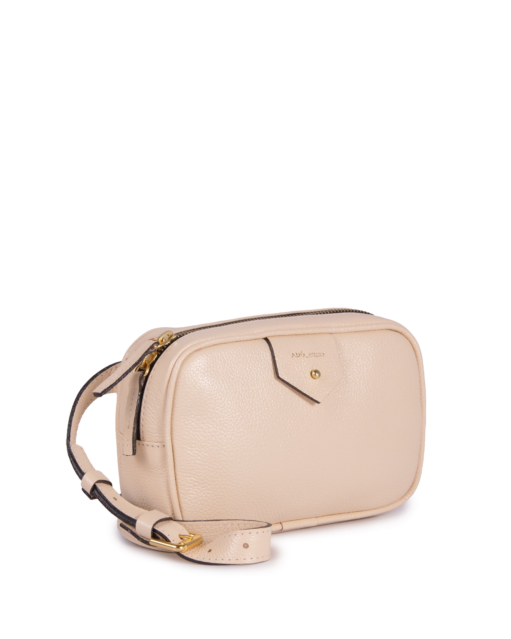 Pochete Cla Couro Adô Cor Creme Brulee