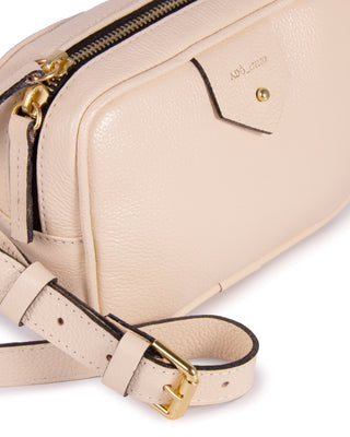 Pochete Cla Couro Adô Cor Creme Brulee