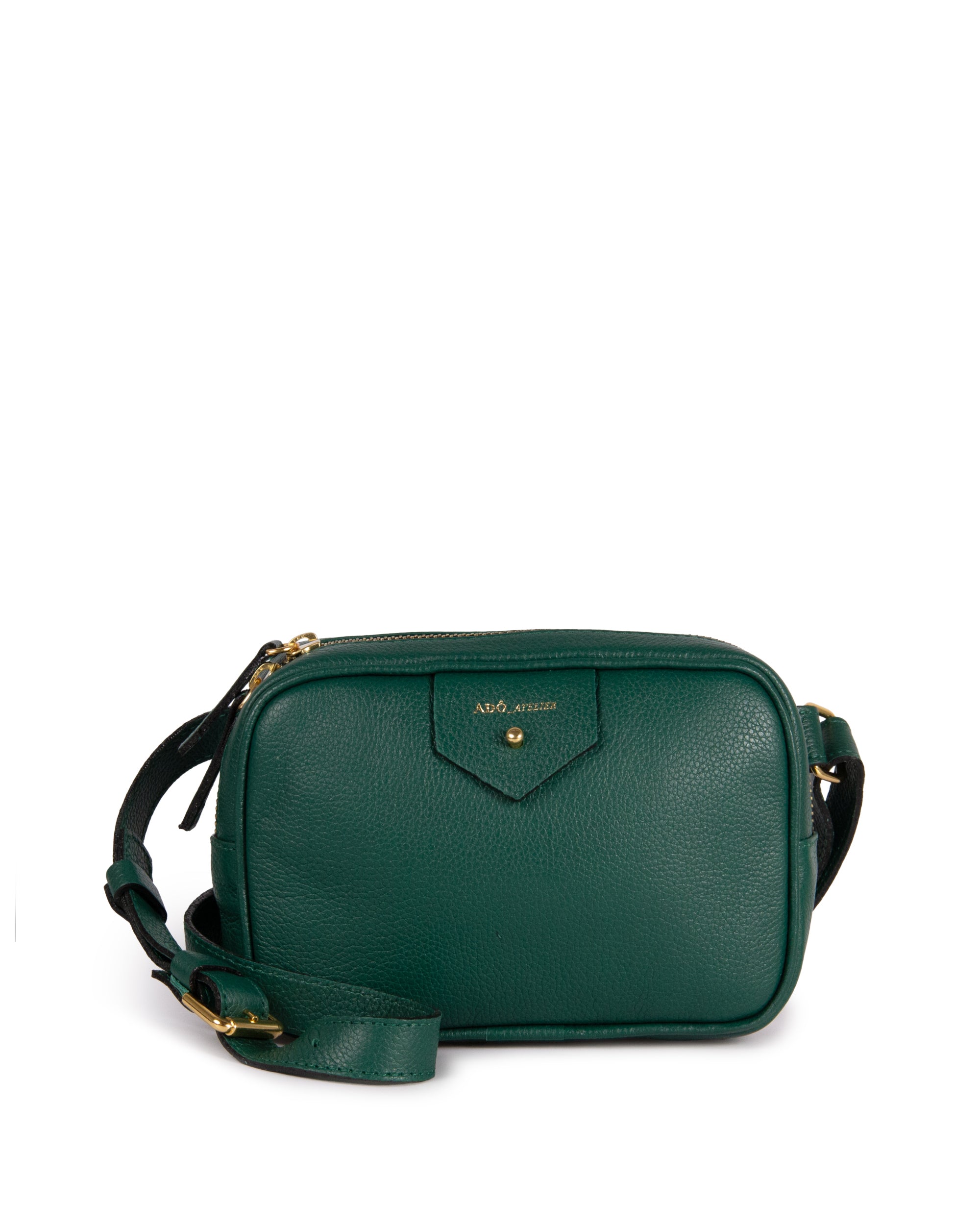 Pochete Cla Couro Adô Cor Verde Noturno