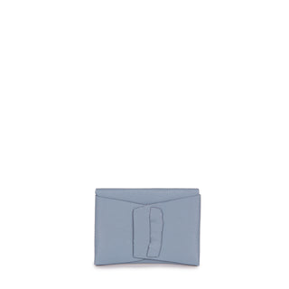 PORTA CARTAO DOBRA COURO ADÔ COR AZUL GLACIAL