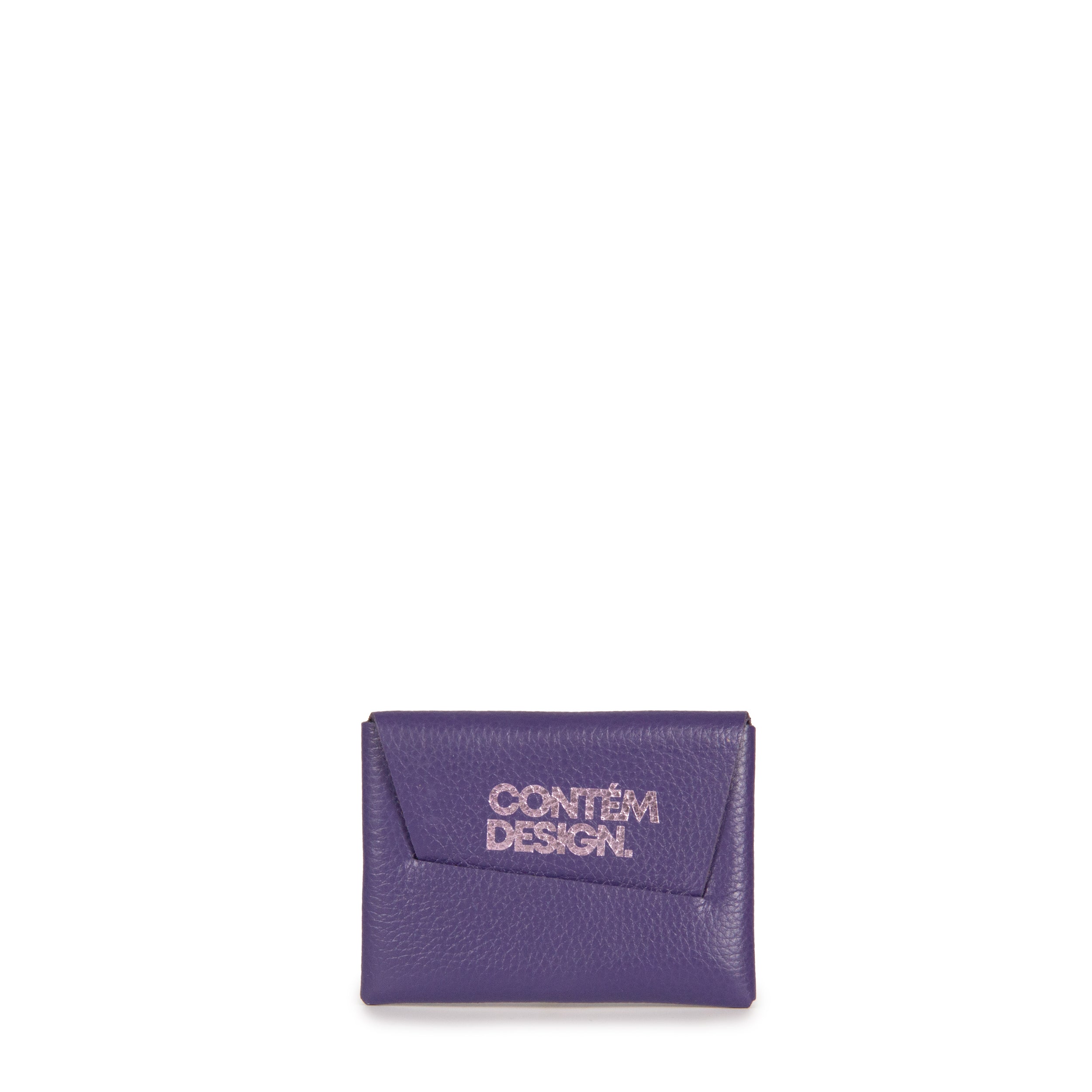 PORTA CARTAO DOBRA COURO ADÔ COR VIOLETA