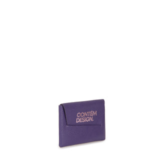 PORTA CARTAO DOBRA COURO ADÔ COR VIOLETA