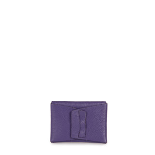 PORTA CARTAO DOBRA COURO ADÔ COR VIOLETA