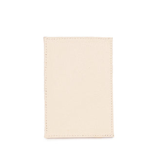Porta Cartao Pocket Couro Adô Cor Creme Brulee