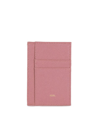 Porta Cartao Pocket Couro Adô Cor Rosa Mauve