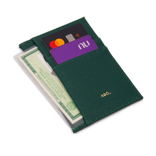 Porta Cartao Pocket Couro Adô Cor Verde Noturno