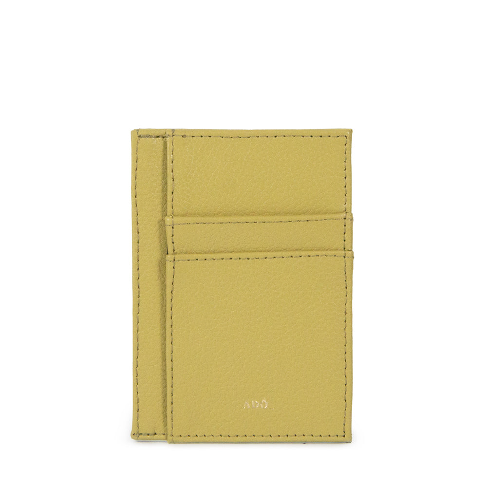 PORTA CARTAO POCKET COURO ADÔ COR VERDE PISTACHE